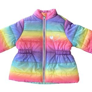 Pastel Rainbow Puffer Jacket